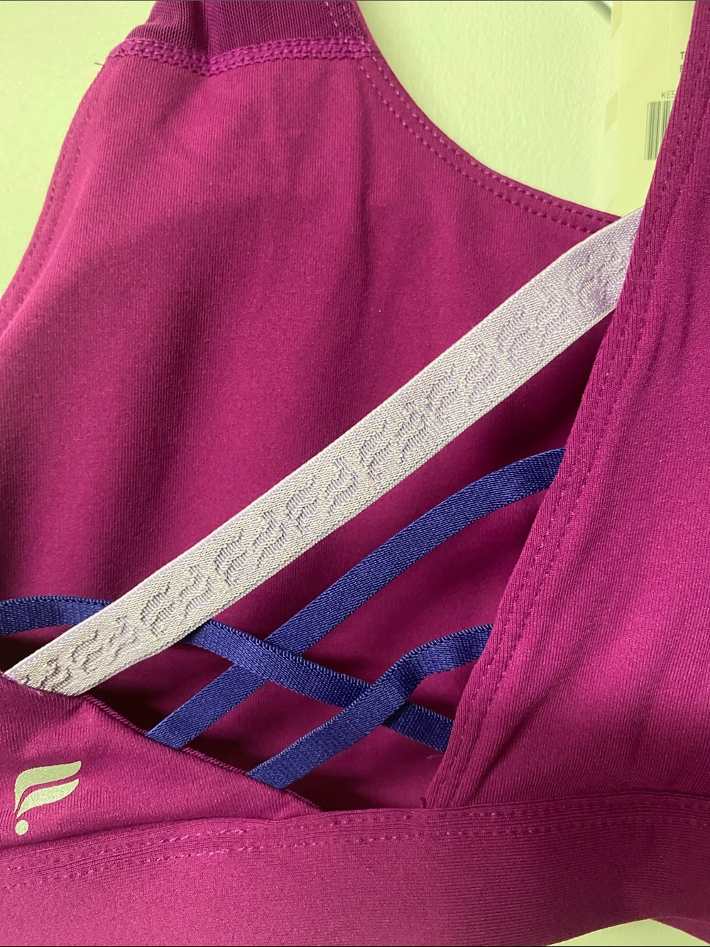 Fabletics Kessler Medium Impact Raspberry Racerback Sports Bralette - Picture 6 of 8